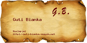 Guti Bianka névjegykártya